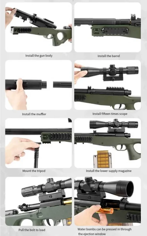 AWM Shell Ejection Sniper Rifle Toy Gun