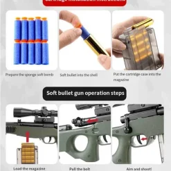 AWM Shell Ejection Sniper Rifle Toy Gun