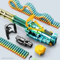 Electric Gatling Foam Darts Blaster with Tripod