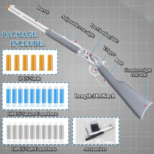 WICK M1894 Winchester Shell Ejecting Lever Action Foam Blaster (US Stock)