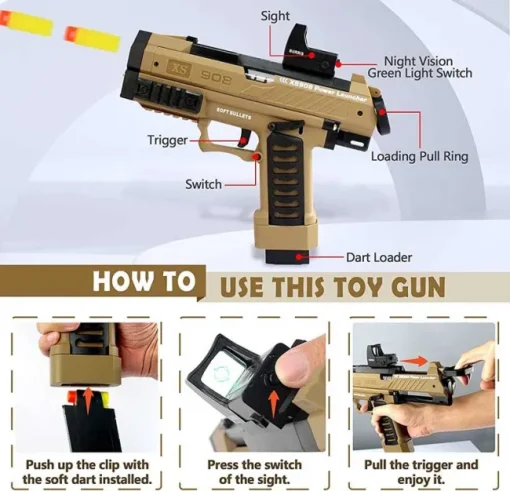 XS-908 Raptor Dart Blaster Toy Gun